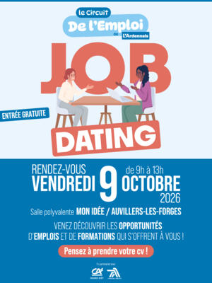Affiche du job dating du 9 octobre à Mon Idée