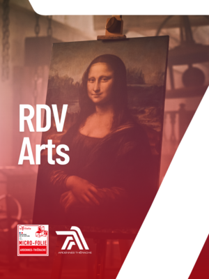 affiche pour l'escale culturelle microfolie journée mondiale de l'art