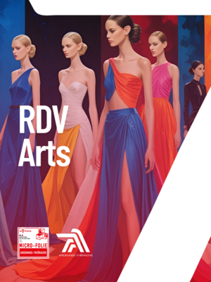 affiche pour l'escale culturelle microfolie L'art qui défile