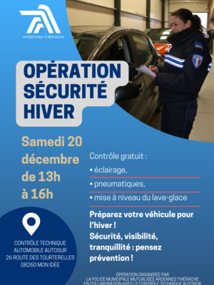 opération sécurité routière avec la police municipale mutualisée ardennes thiérache