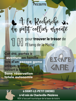 affiche e promotion de l'escape game à signy-le-petit