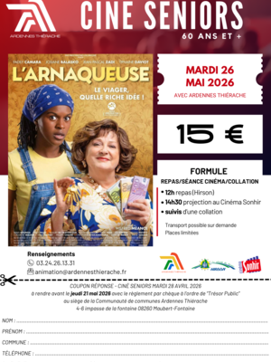 affiche film ciné séniors mai 2026