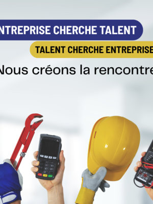 photo d'outils et casque pour illustrer le job dating