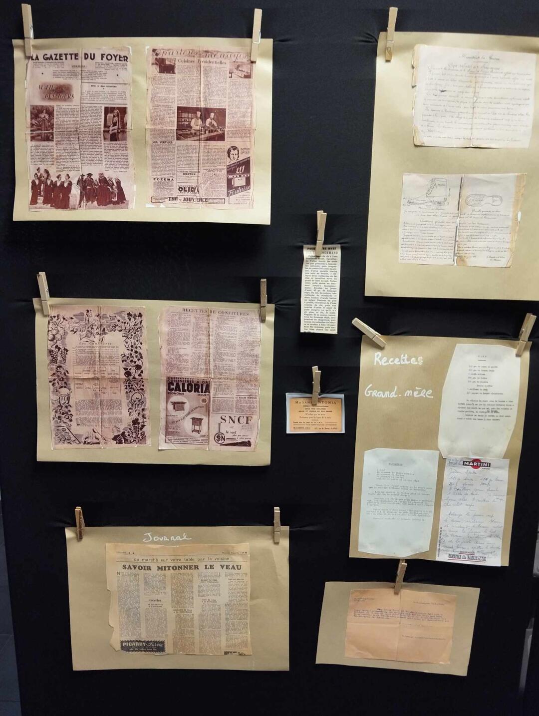 photo de l'exposition de lettres anciennes