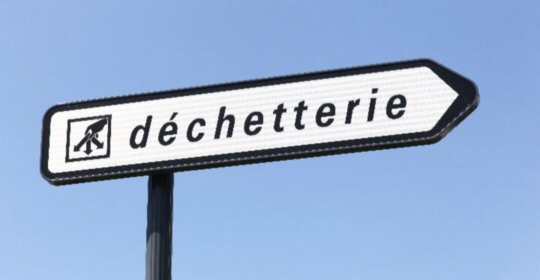 photo panneau écrit déchetterie