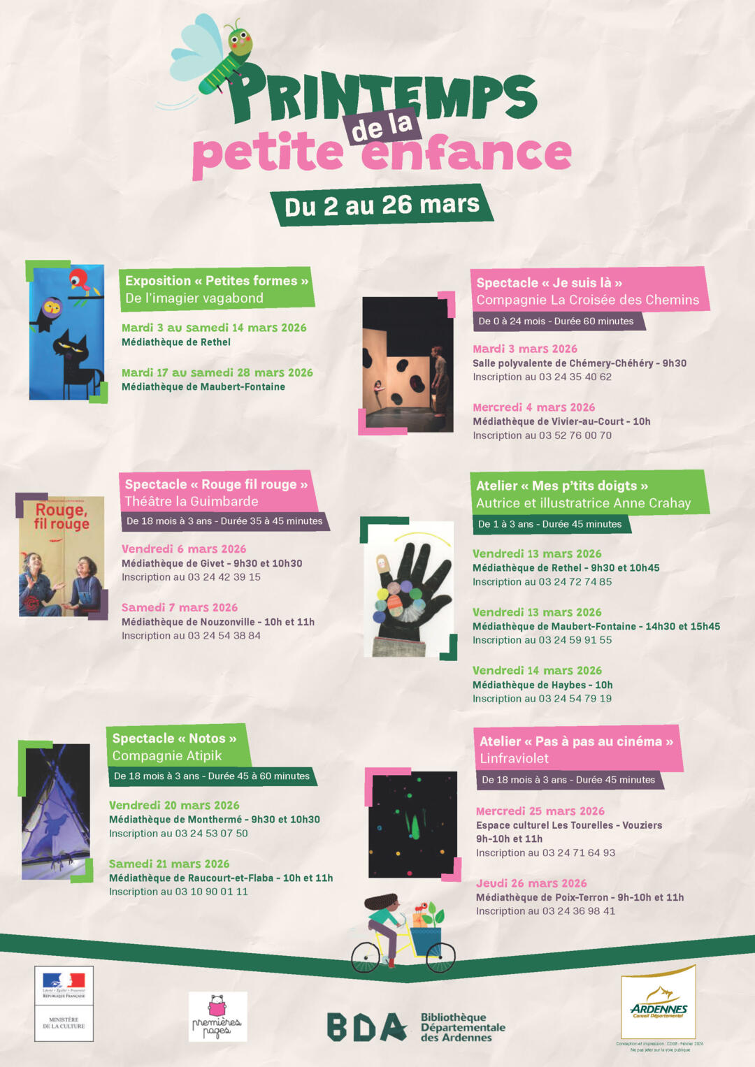 programme printemps de la petite enfance 2026 bda