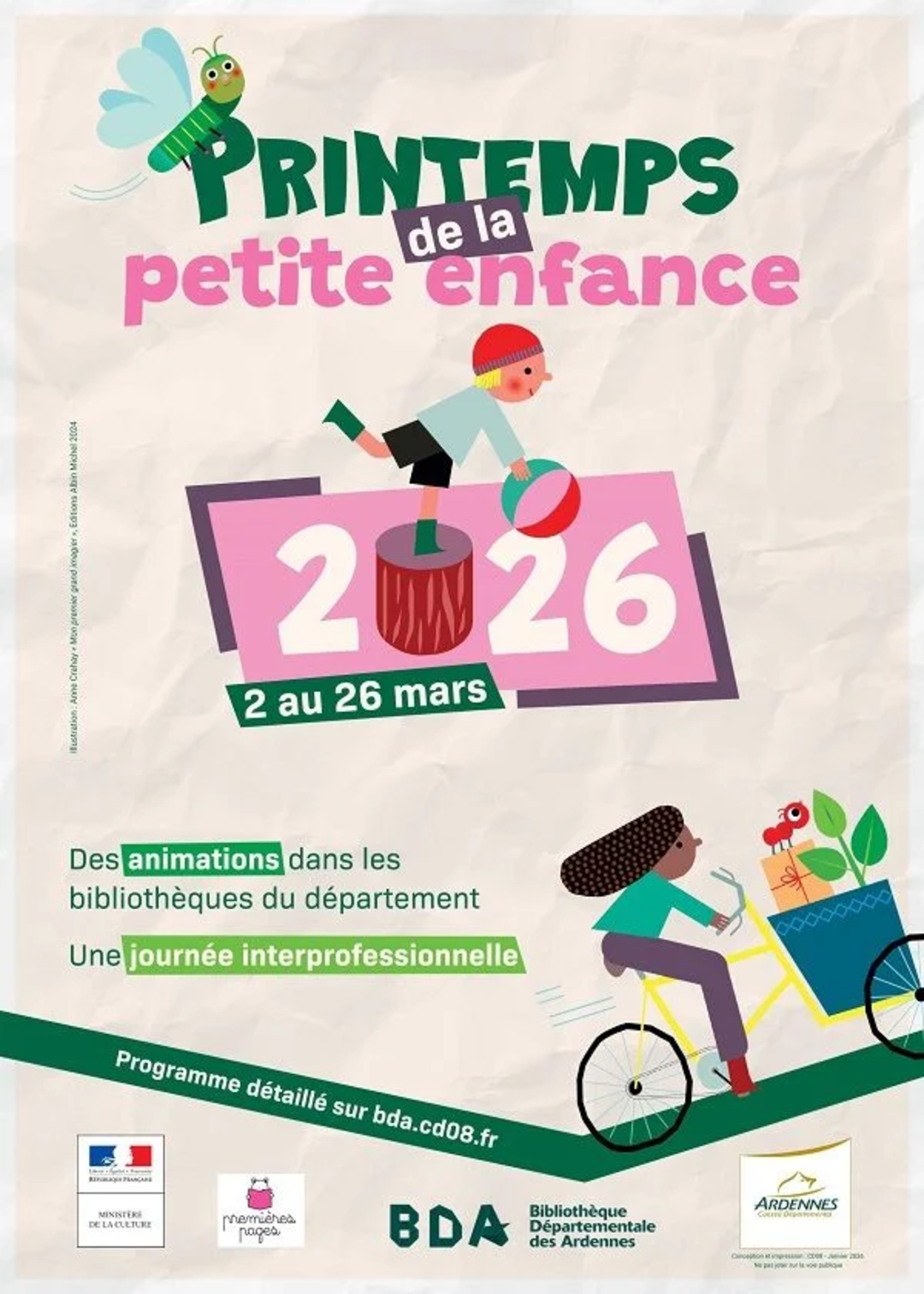affiche printemps de la petite enfance 2026 bda