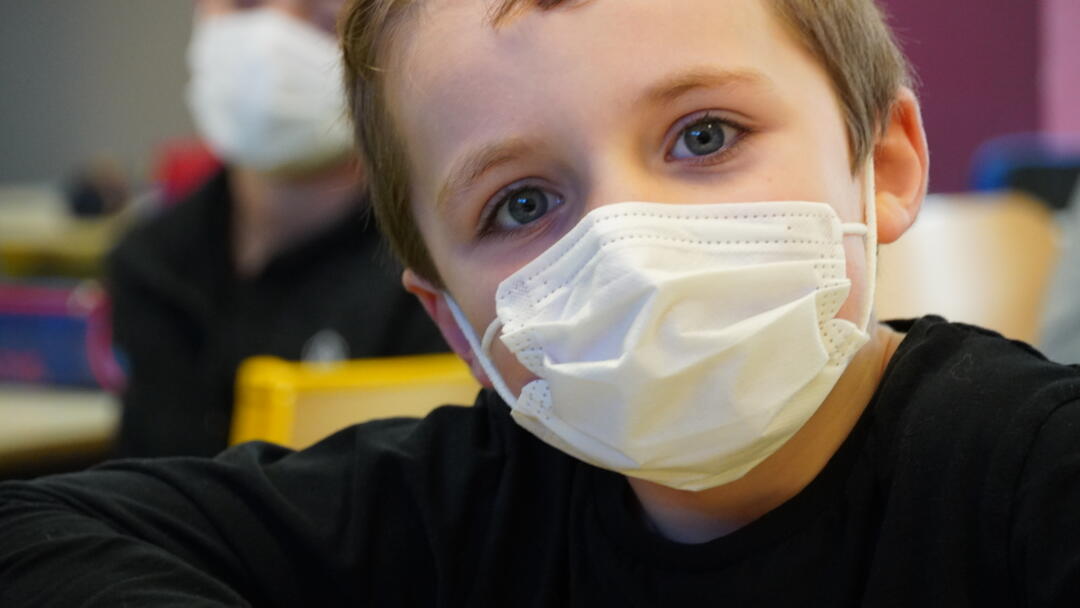 Masques enfants école Rouvroy sur Audry 2020 