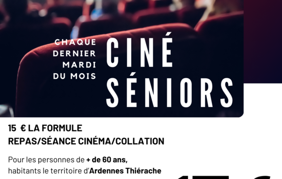 affiche de présentation du dispositif ciné séniors